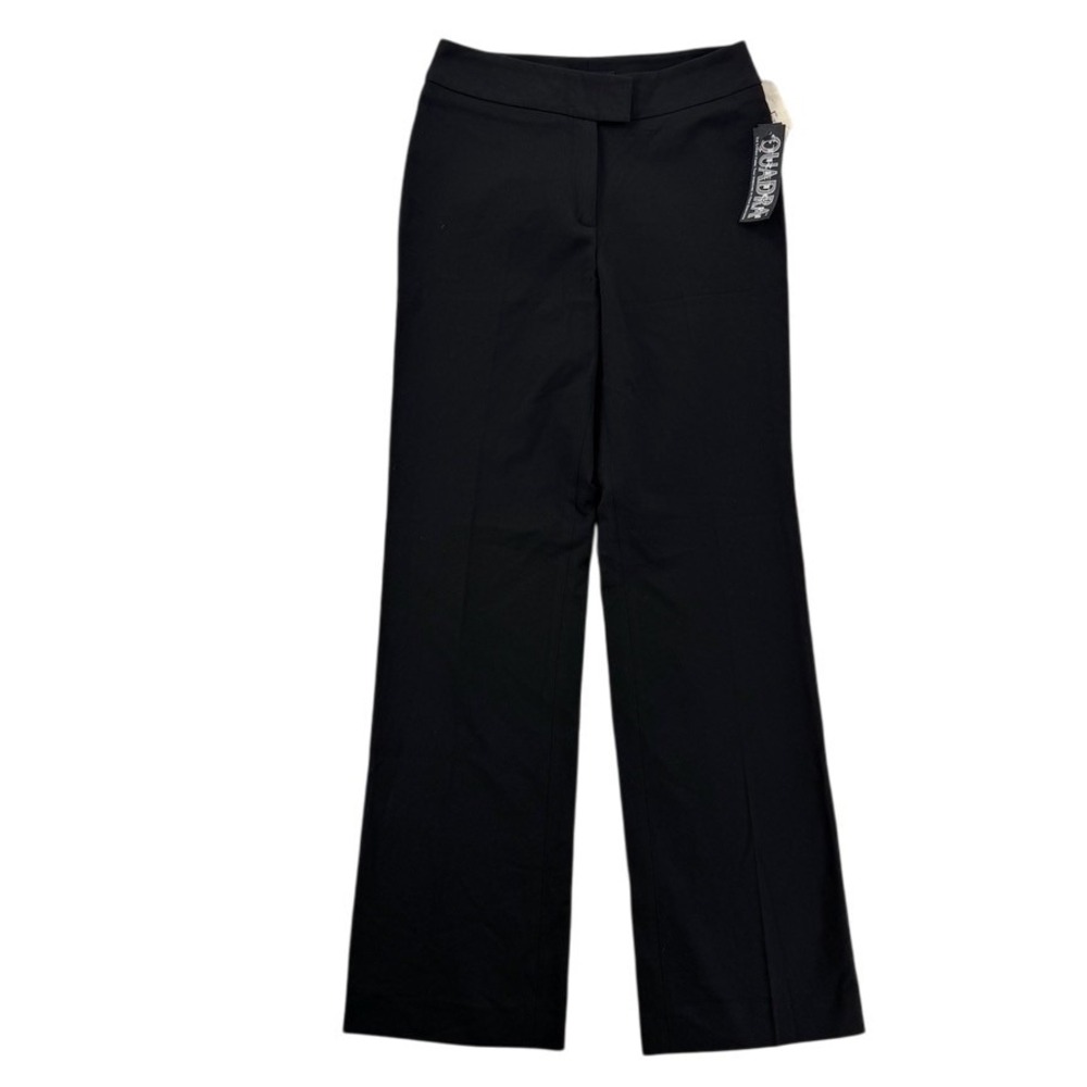 Thalian Pants Womens 2 Black Quadra Stretch Straight Leg Washable Career Office